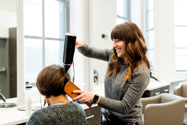 Precision hair coloring detail
